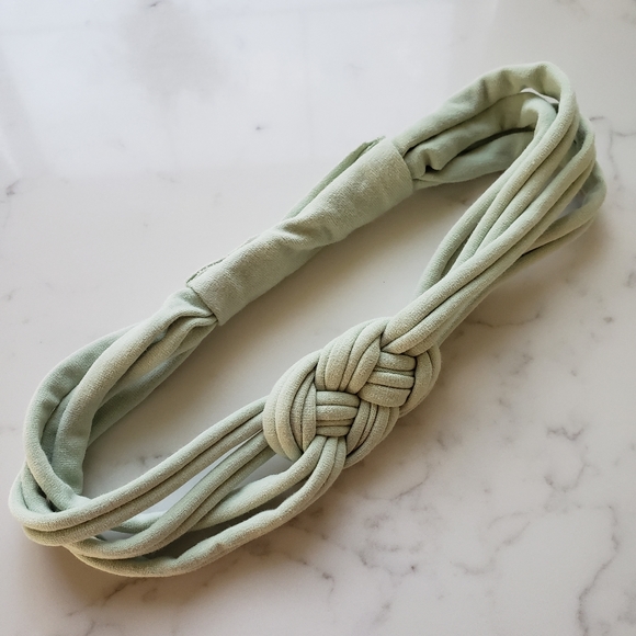 Set of 3 Womens Sailor Knot Headband in Green Pink Blue pastels, Adult Upcycled - Picture 5 of 8